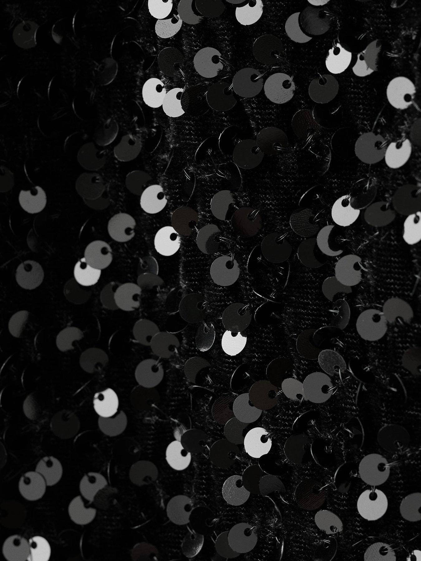  image of mango-girls-sequin-skirt-black