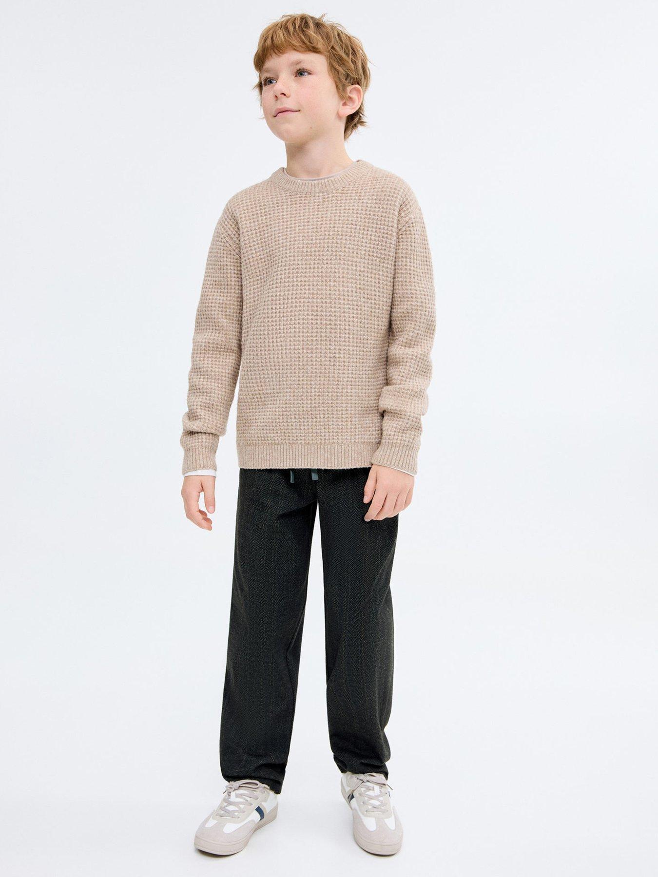 mango-boys-herringbone-straight-leg-trousers-dark-grey