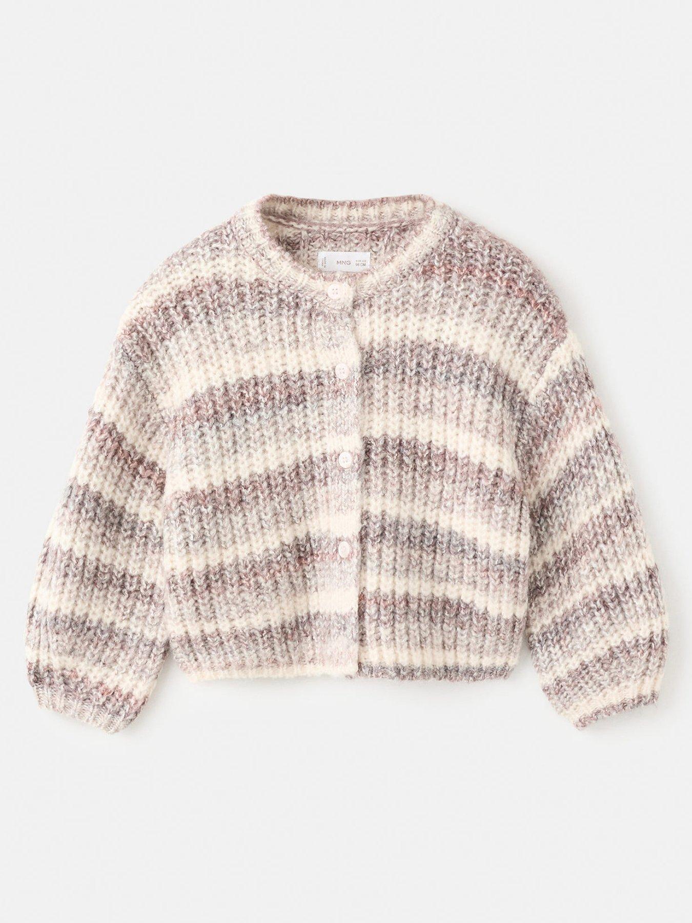  image of mango-younger-girls-stripe-knitted-jumper-multi
