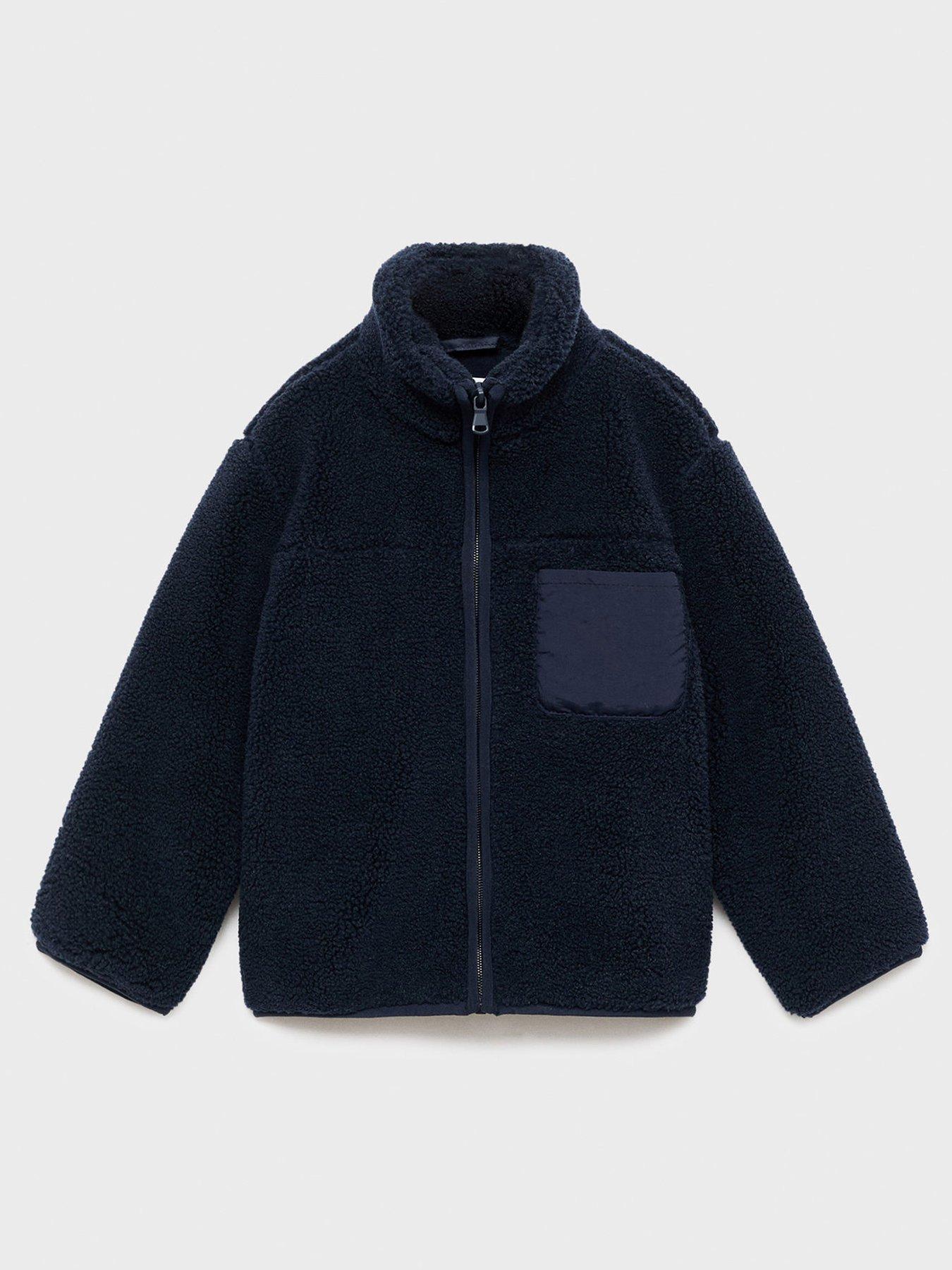 stillFront image of mango-younger-boys-fleece-jacket-navy