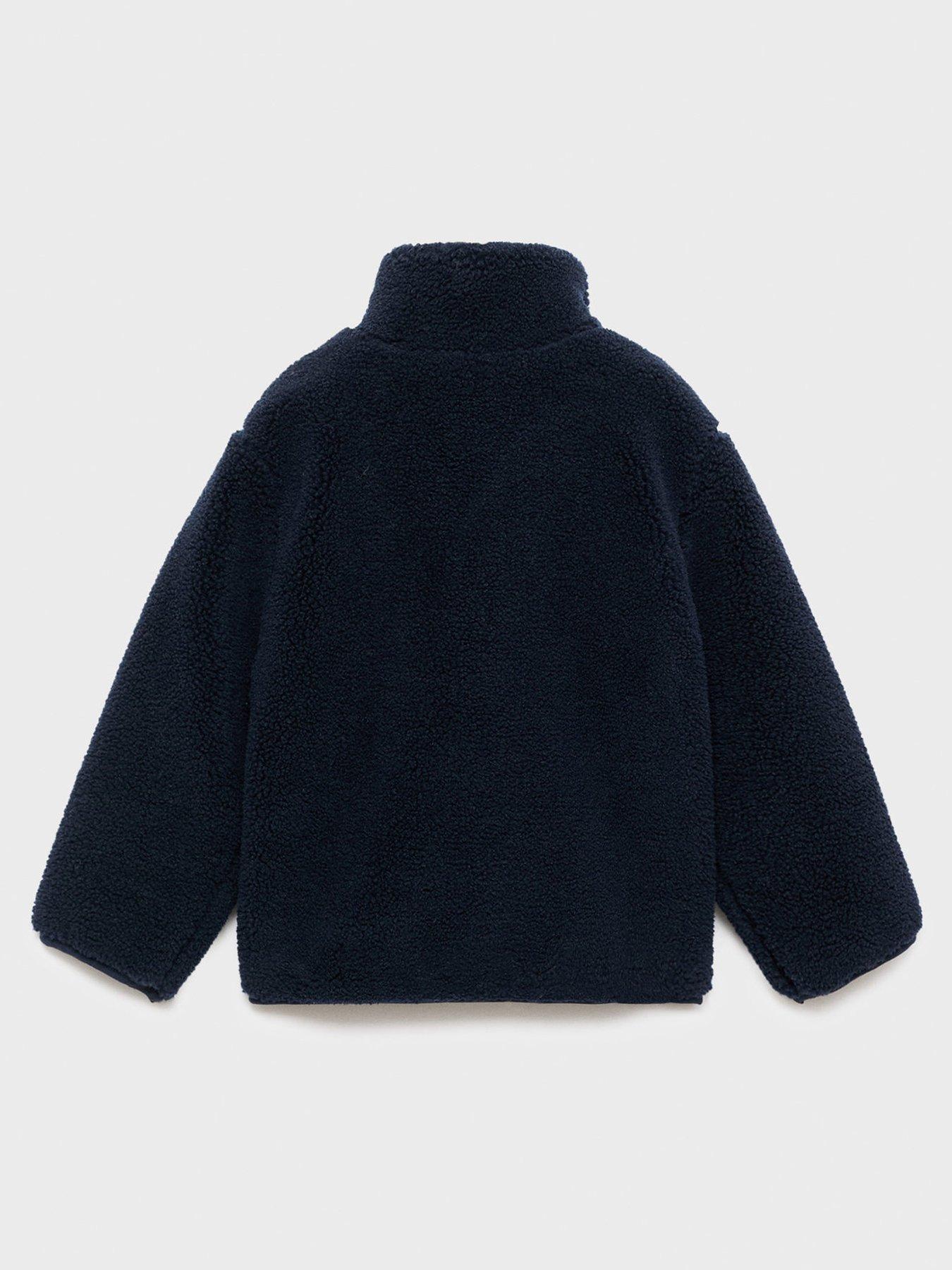  image of mango-younger-boys-fleece-jacket-navy