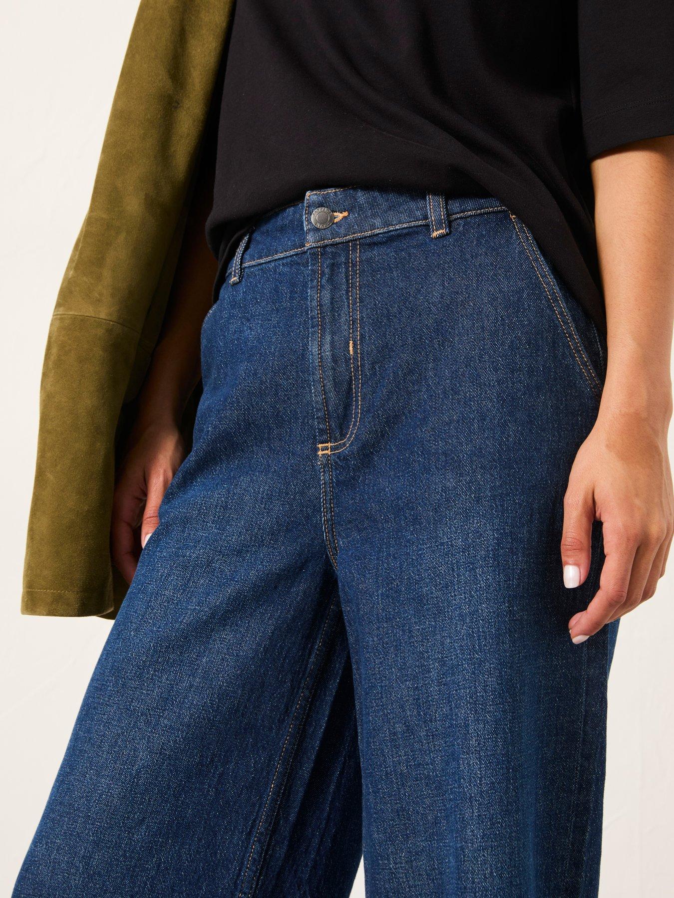 Image 3 of 5 of FatFace Hove Crop Denim Jean - Dark Blue