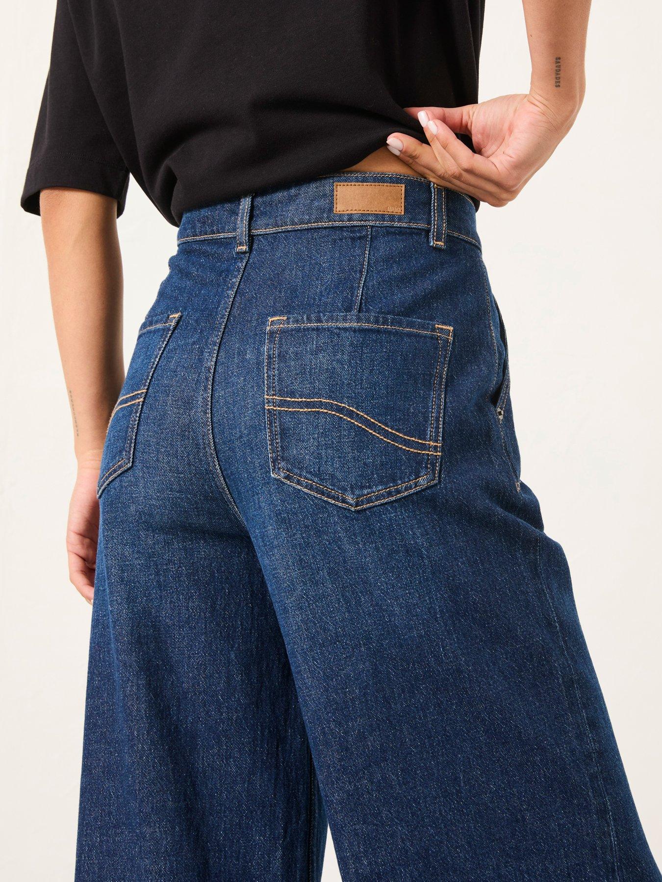 Image 4 of 5 of FatFace Hove Crop Denim Jean - Dark Blue