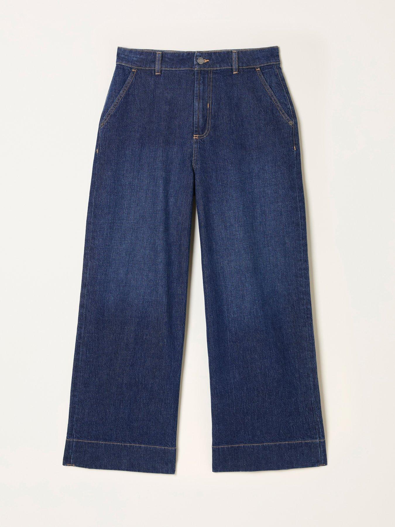 Image 5 of 5 of FatFace Hove Crop Denim Jean - Dark Blue