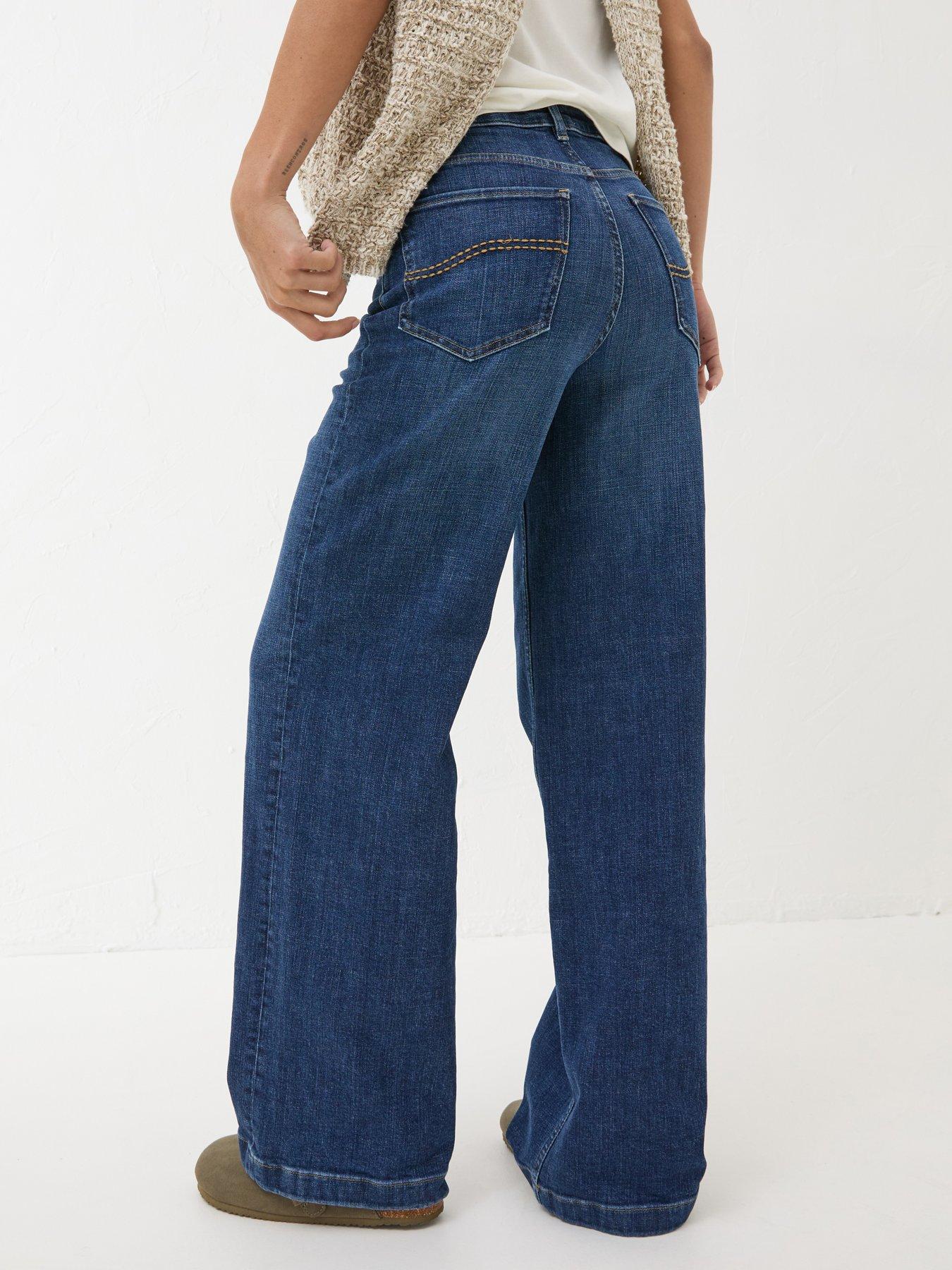 Image 2 of 6 of FatFace Welling Wide Leg Jeans - Blue