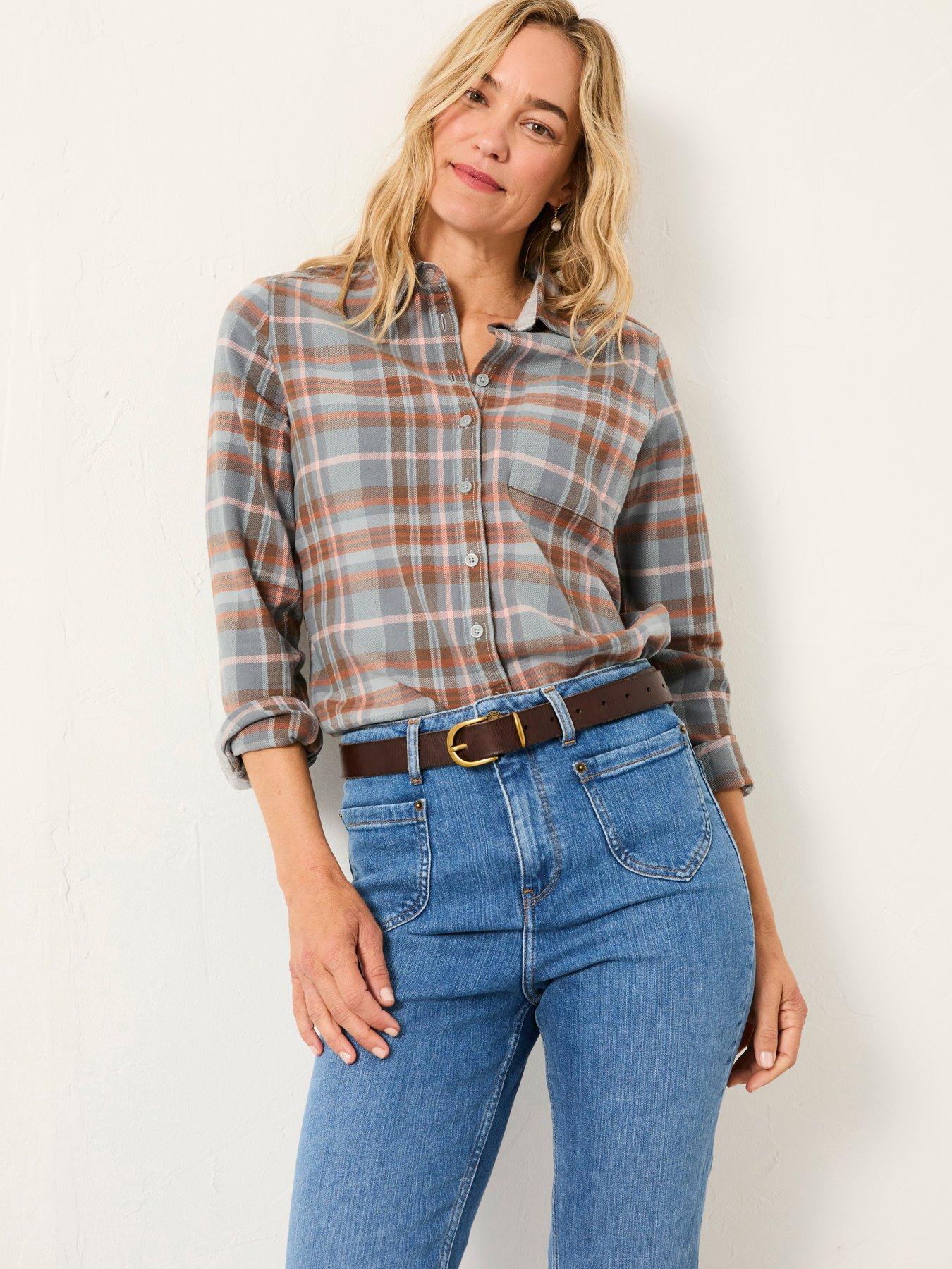 undefined Olivia Check Shirt - Blue