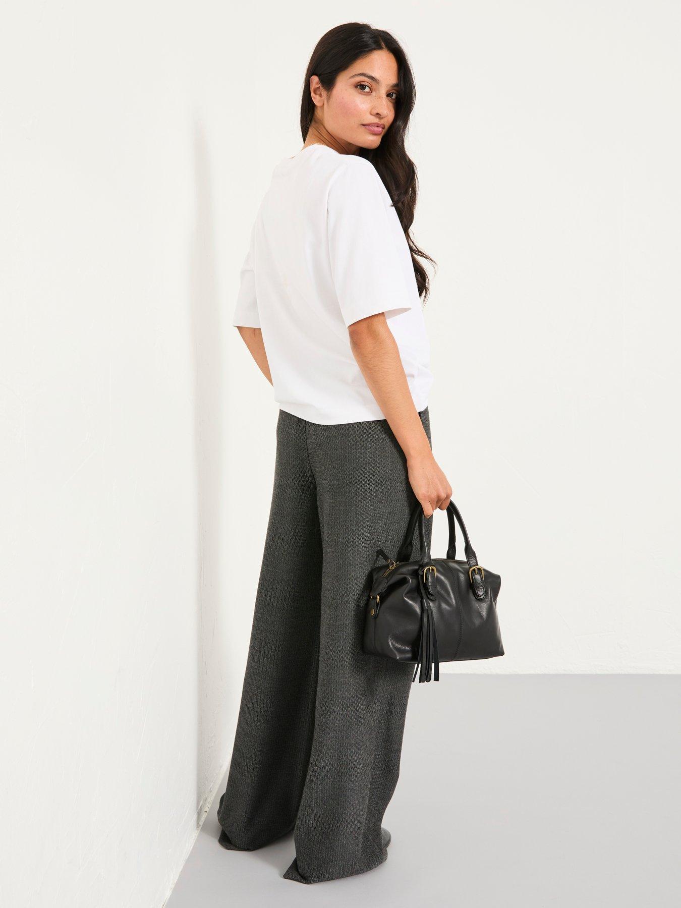 Image 2 of 5 of FatFace Presley Wide Leg Trouser - Grey