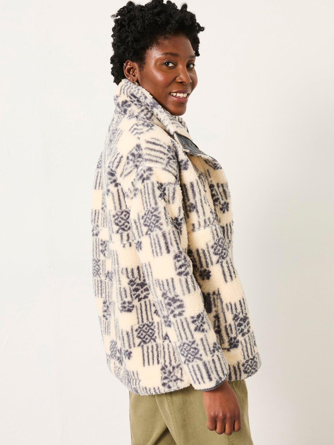 Image 2 of 5 of FatFace Rosie Pattern Fleece - Ivory