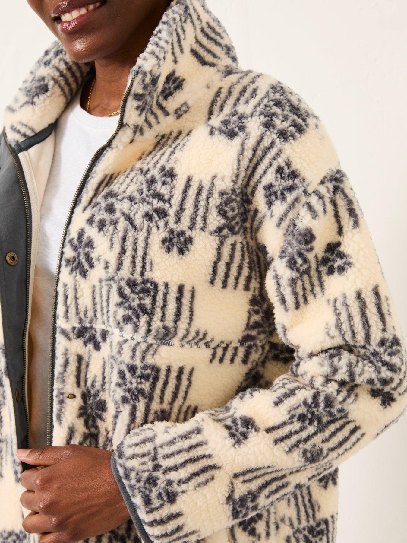 Image 4 of 5 of FatFace Rosie Pattern Fleece - Ivory