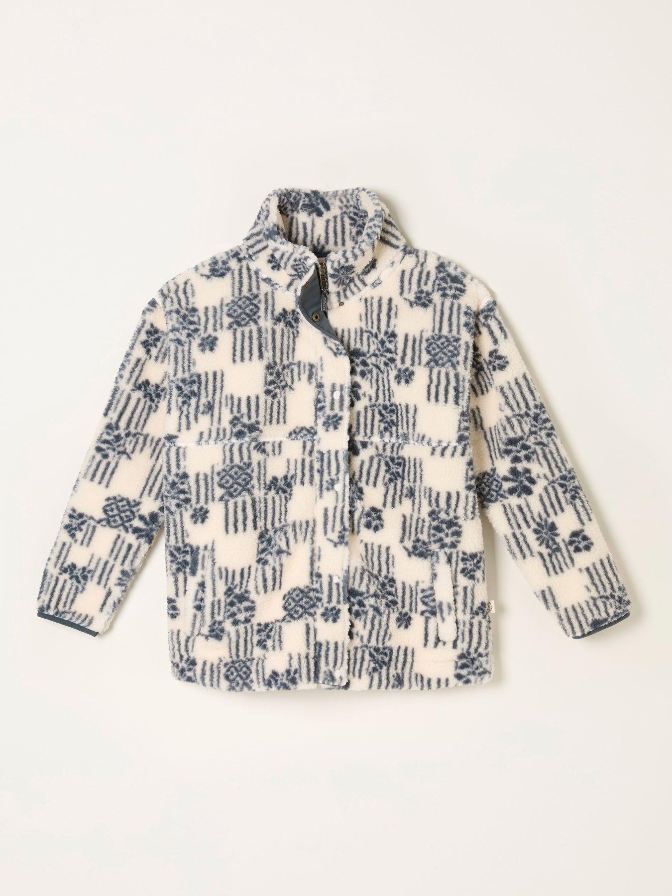 Image 5 of 5 of FatFace Rosie Pattern Fleece - Ivory