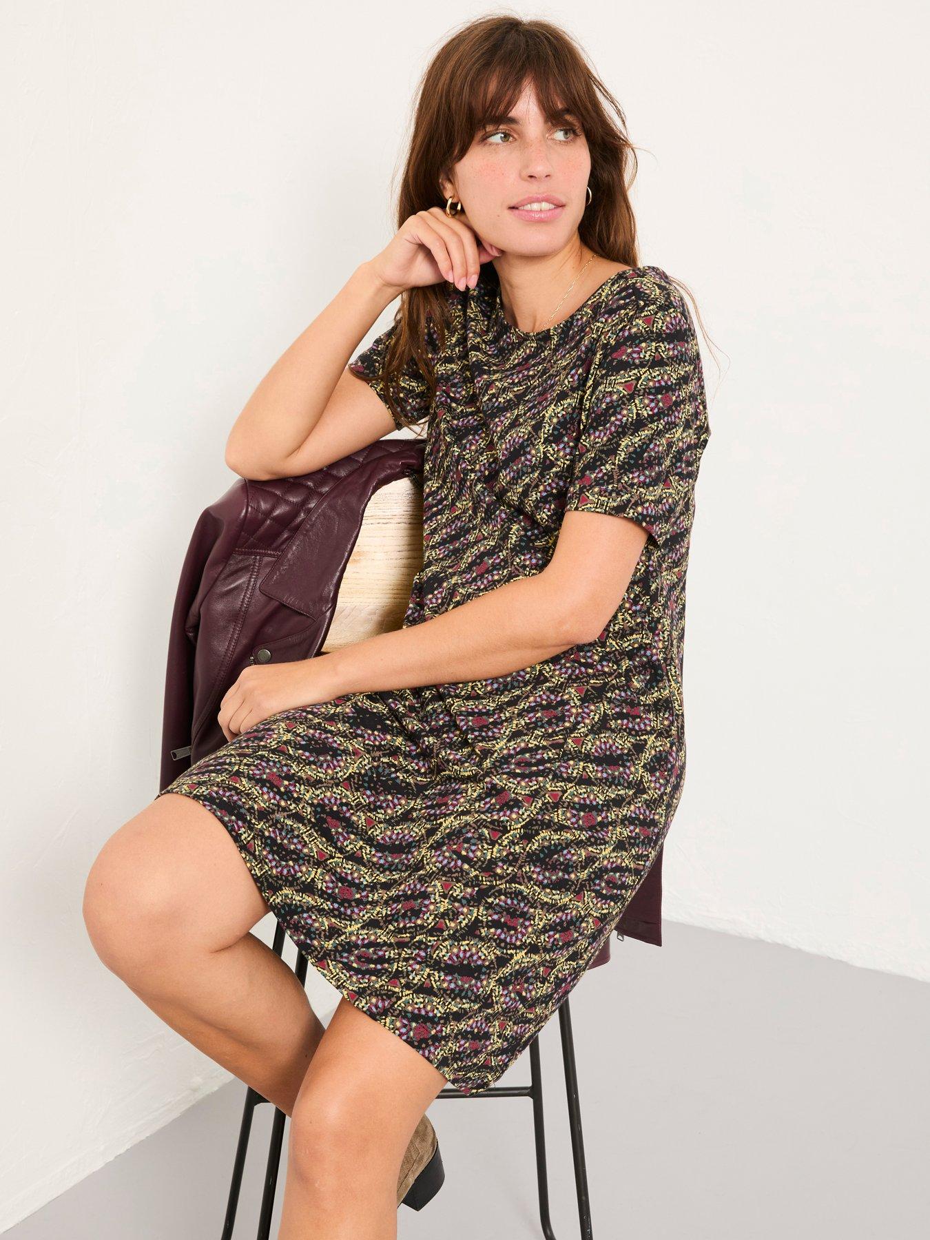 FatFace Simone Sketchy Dress - Black