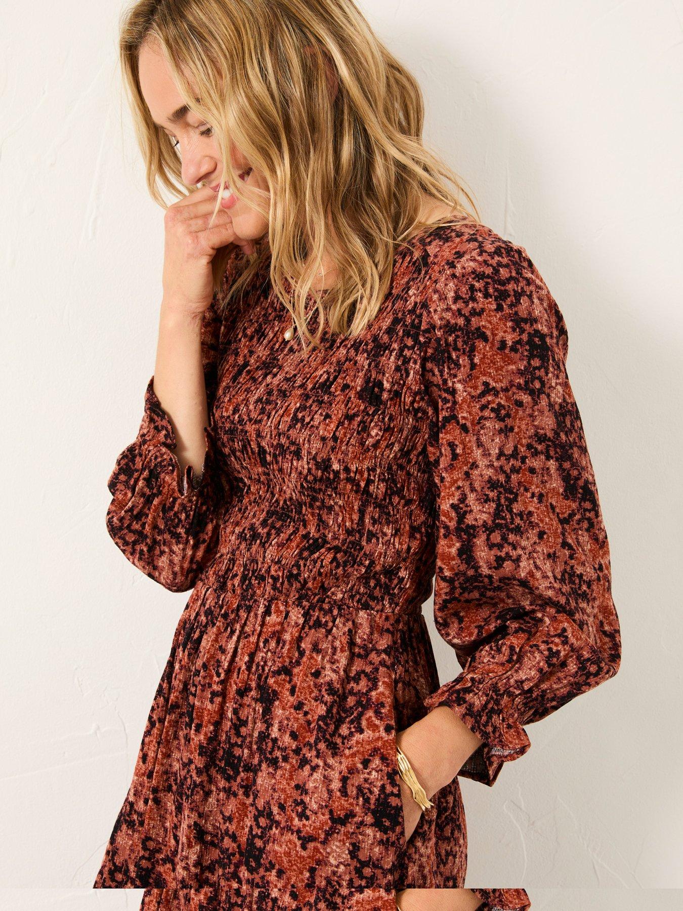 Image 4 of 5 of FatFace Mabel Vintage Midi Dress&nbsp;- Dusky Purple