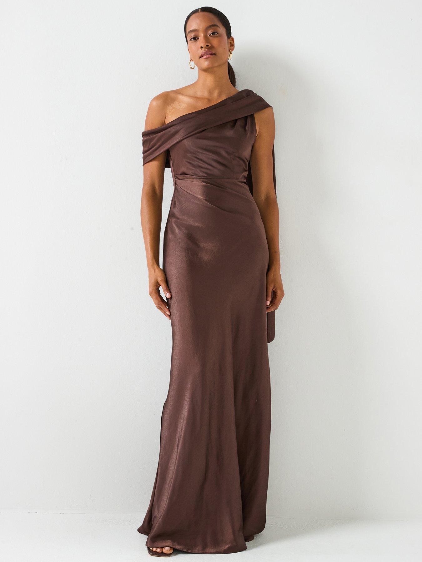 six-stories-one-shoulder-drape-detail-satin-bridesmaid-dress-brown