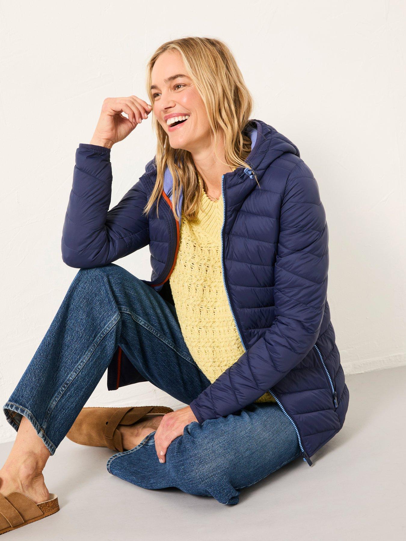 Image 3 of 5 of FatFace Ruby Light Padded Coat - Navy