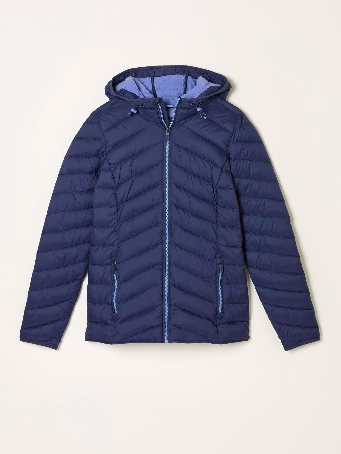 Image 5 of 5 of FatFace Ruby Light Padded Coat - Navy