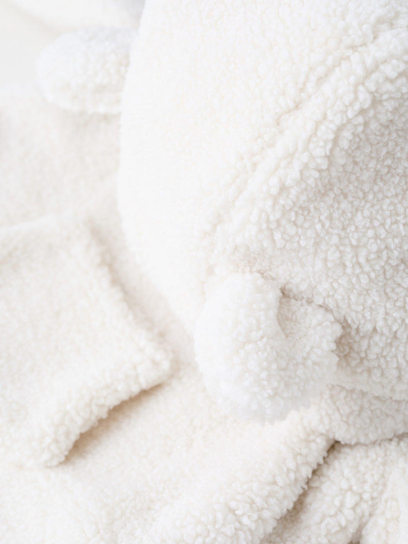 Image 3 of 4 of Mango Baby Unisex Borg Pramsuit - Cream