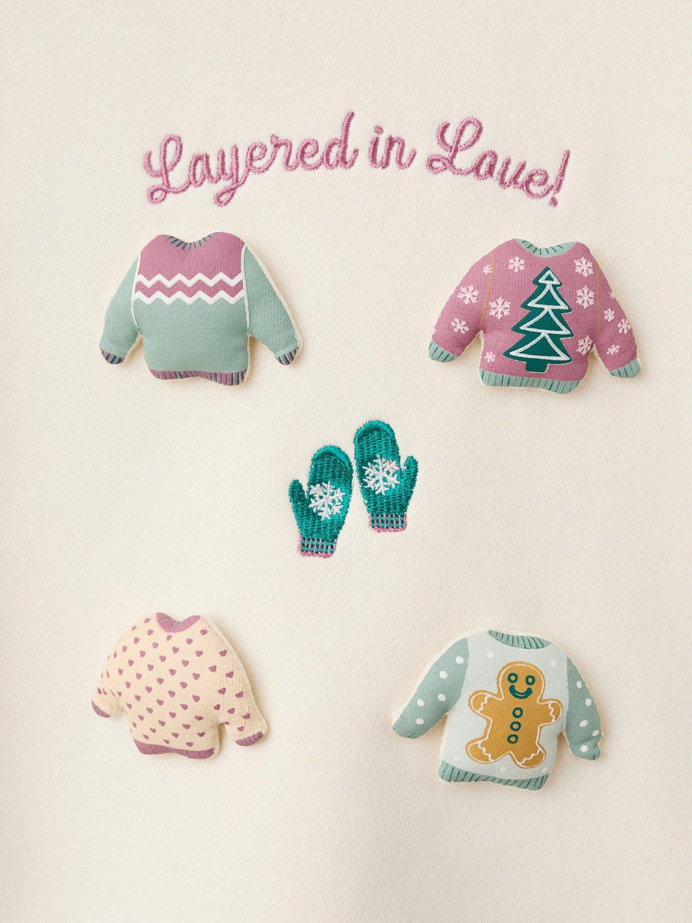  image of mango-younger-girls-christmas-sweat-cream