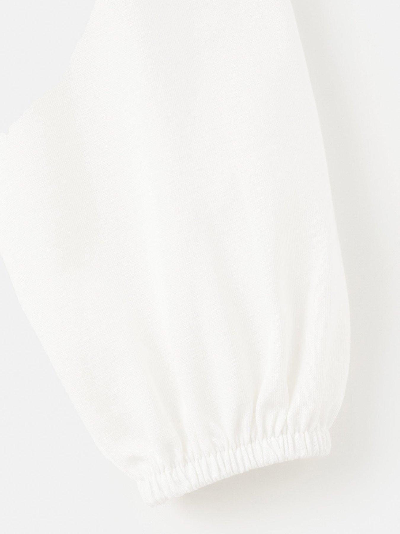 Image 4 of 4 of Mango Girls Sausage Dog Christmas Long Sleeve T-shirt - Light Cream