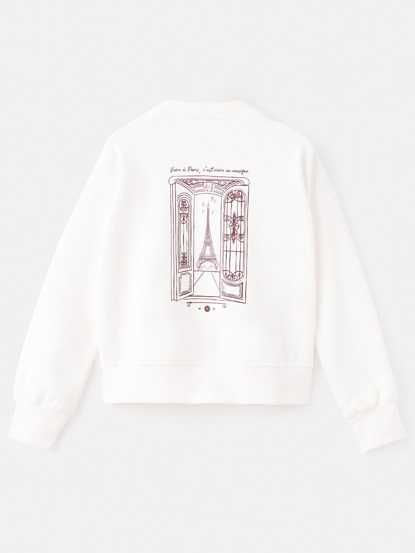 Image 3 of 5 of Mango Girls Marais Sweatshirt - Light Cream