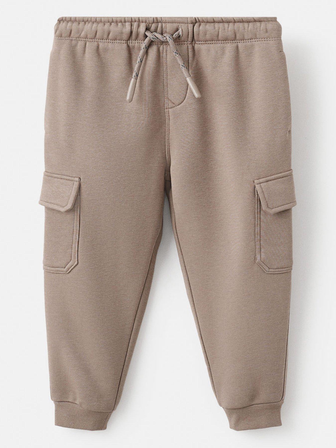 Image 1 of 4 of Mango Younger Boys Cargo Pocket Joggers - Brown