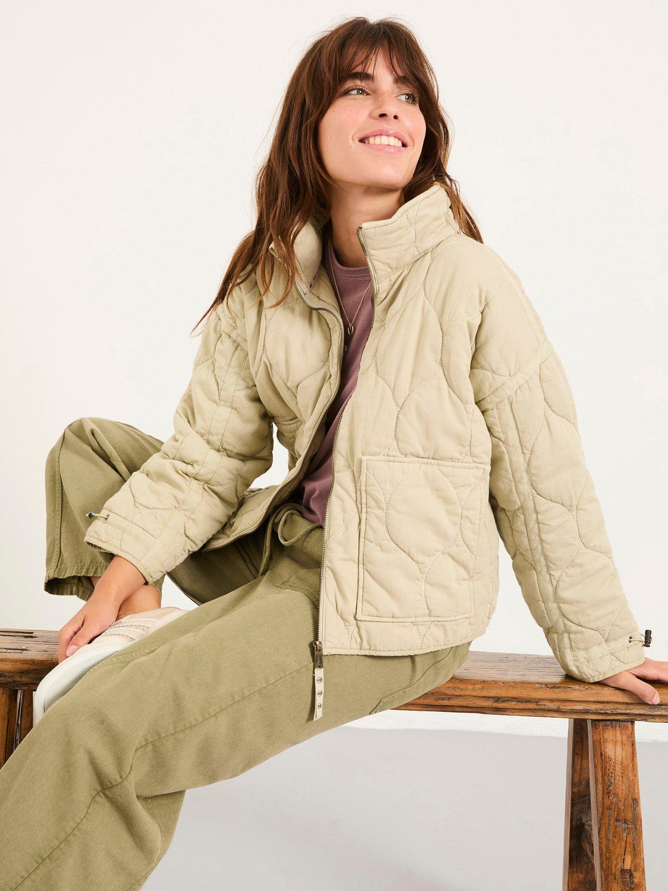 FatFace Maja Quilted Jacket - Light Green