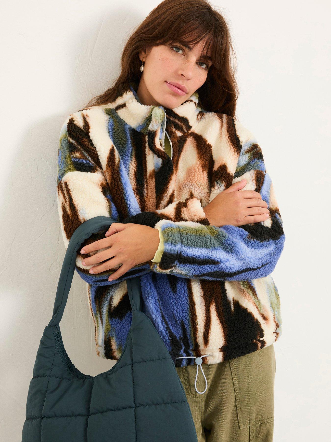 Image 3 of 5 of FatFace Raya Printed Fleece - Natural