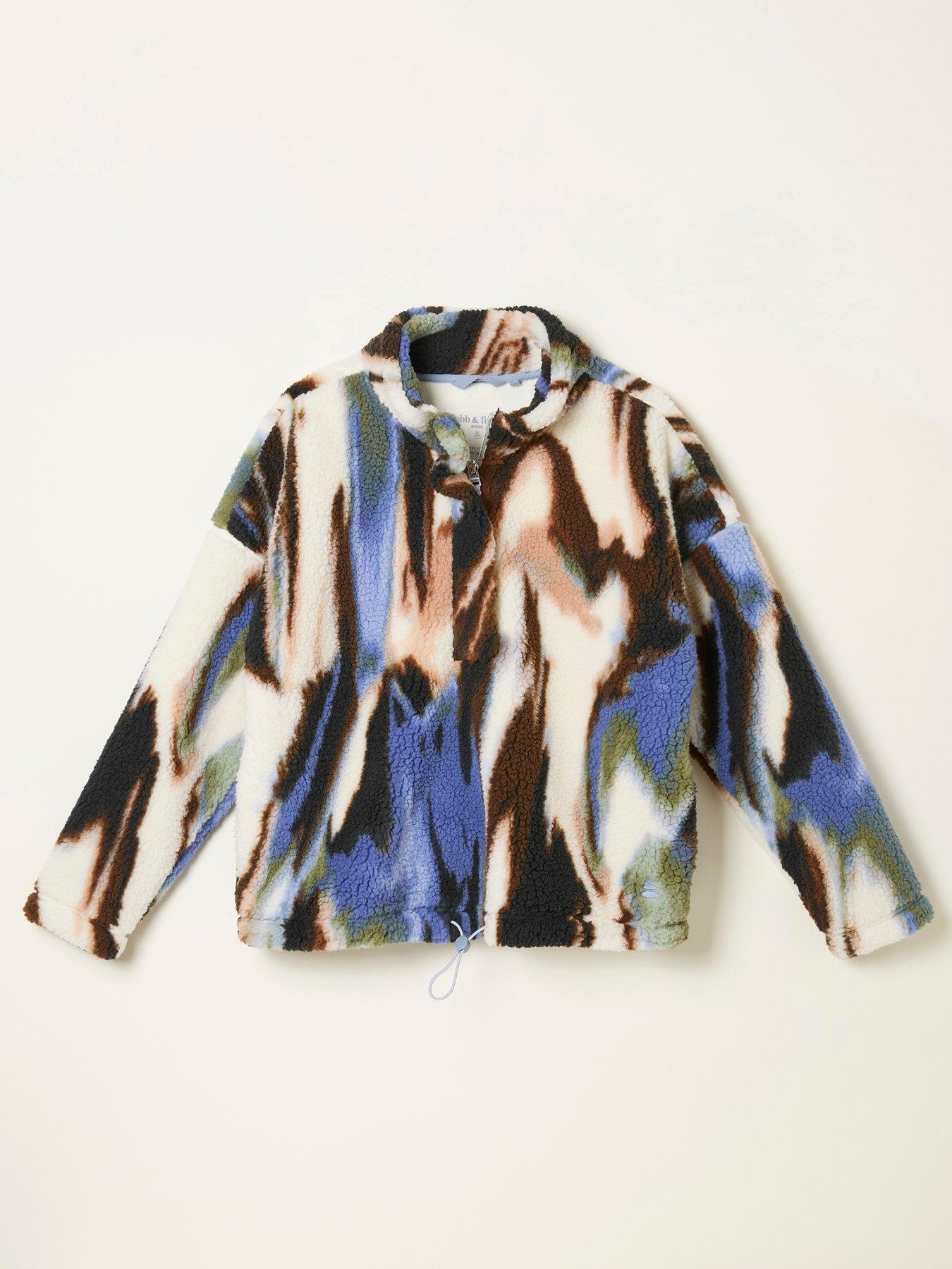 Image 5 of 5 of FatFace Raya Printed Fleece - Natural