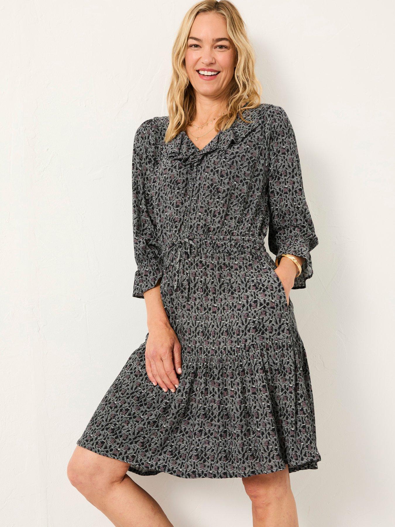 FatFace Orla Tapestry Dress - Black