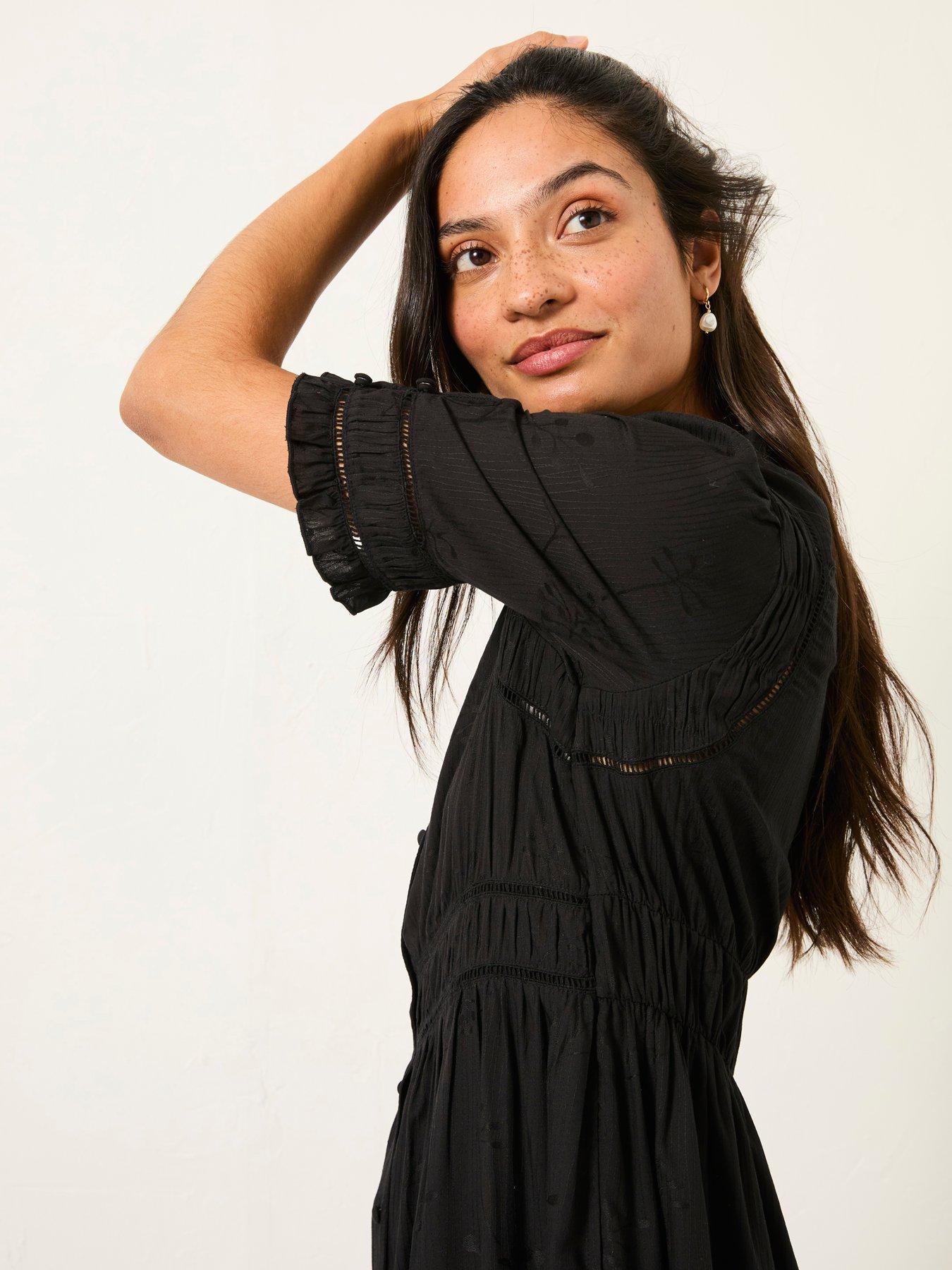 Image 5 of 6 of FatFace Elsie Midi Dress - Black