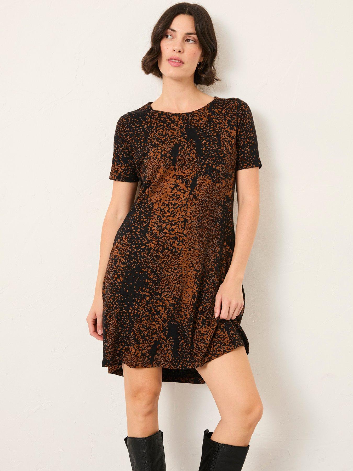 undefined Simone Animal Dress - Black