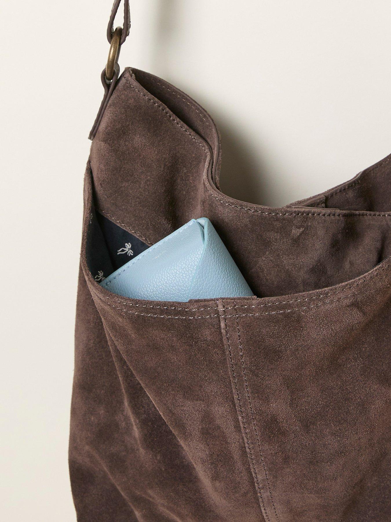Image 3 of 3 of FatFace Molly Suede Buckle Bag - Chocolate Brown
