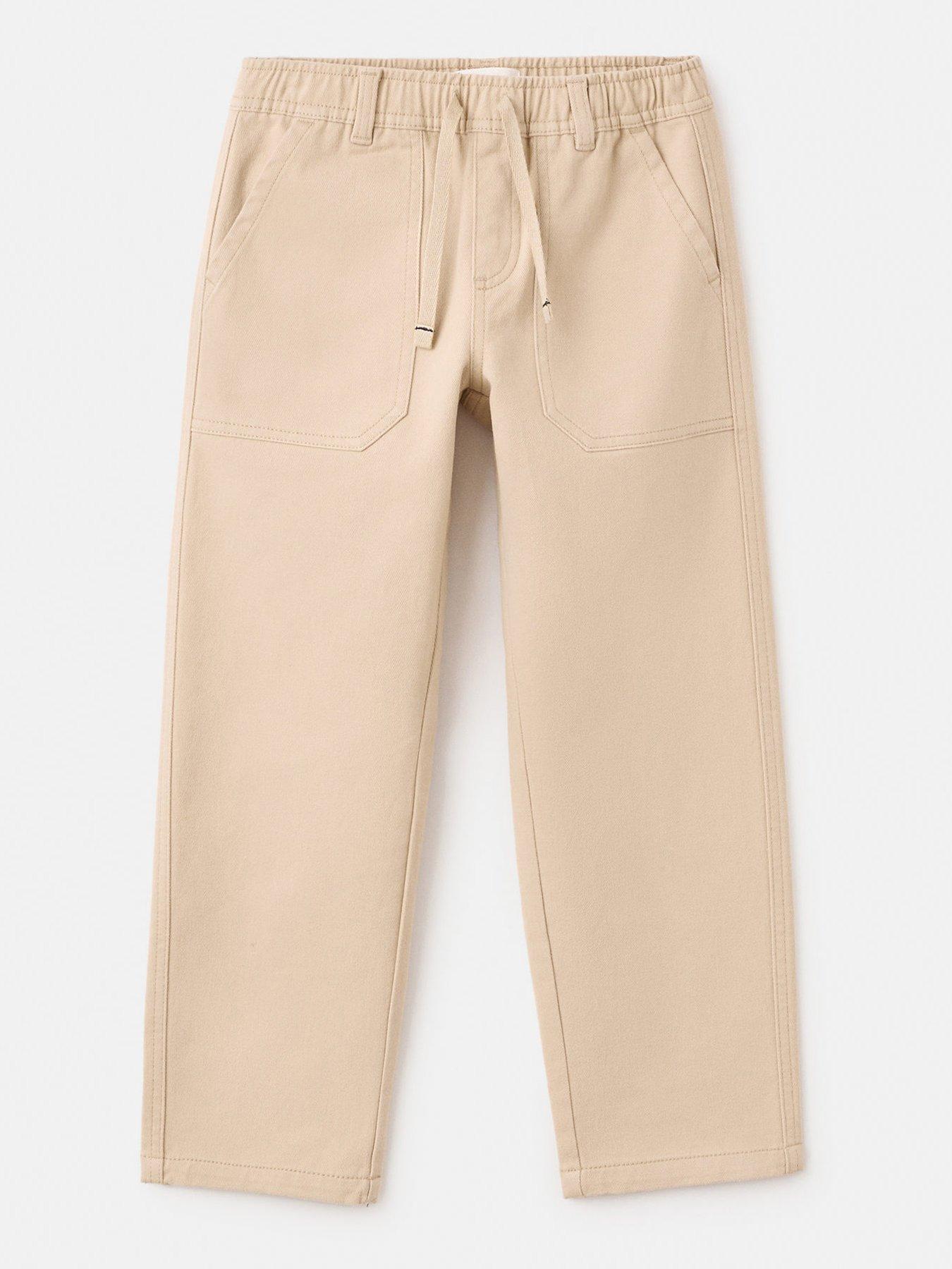 mango-boys-elasticated-waist-twill-trousers-beige