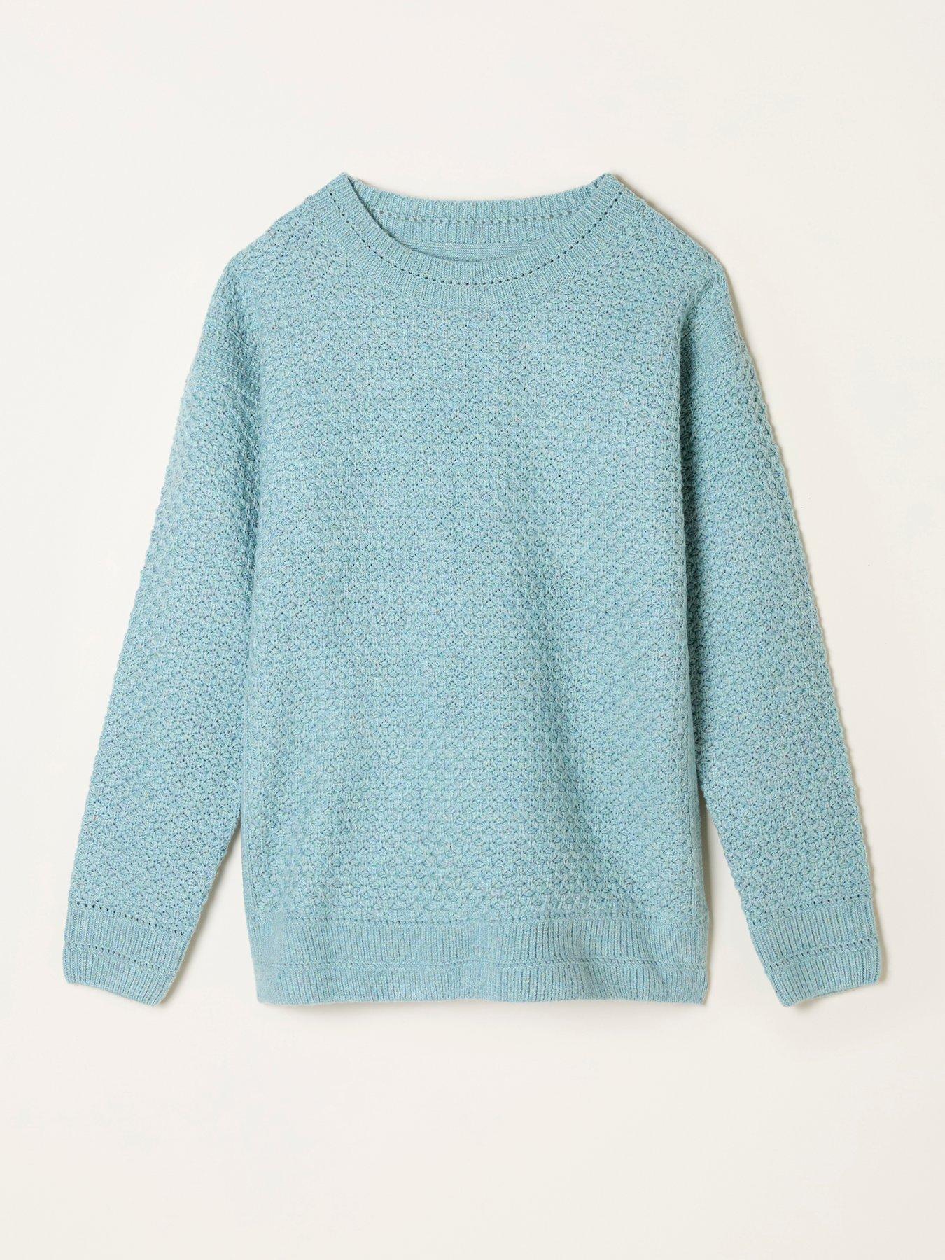 Image 5 of 5 of FatFace Ella Textured Jumper - Blue