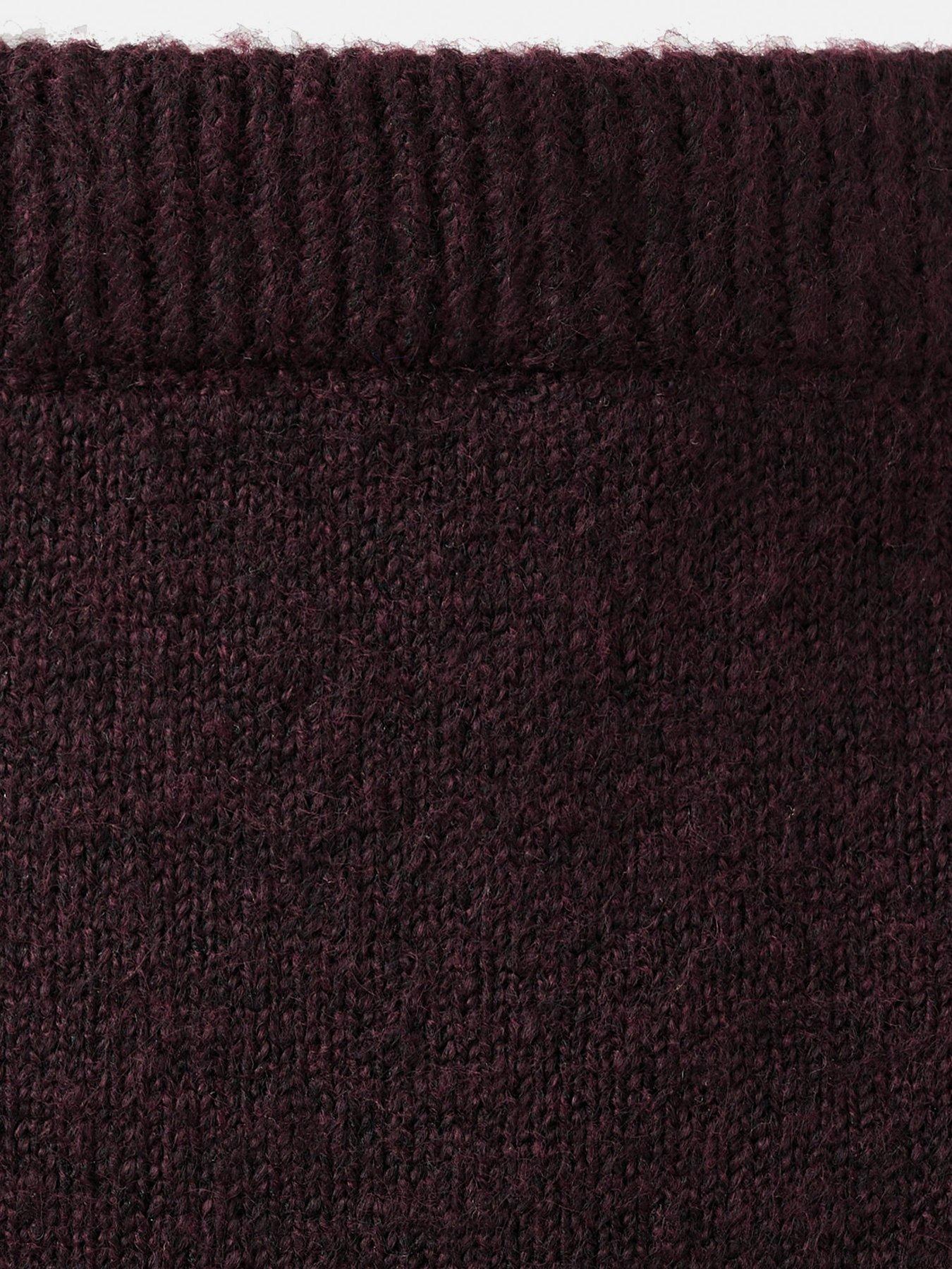 Image 4 of 4 of Mango Baby Unisex Knitted Co-ord Leggings - Dark Red