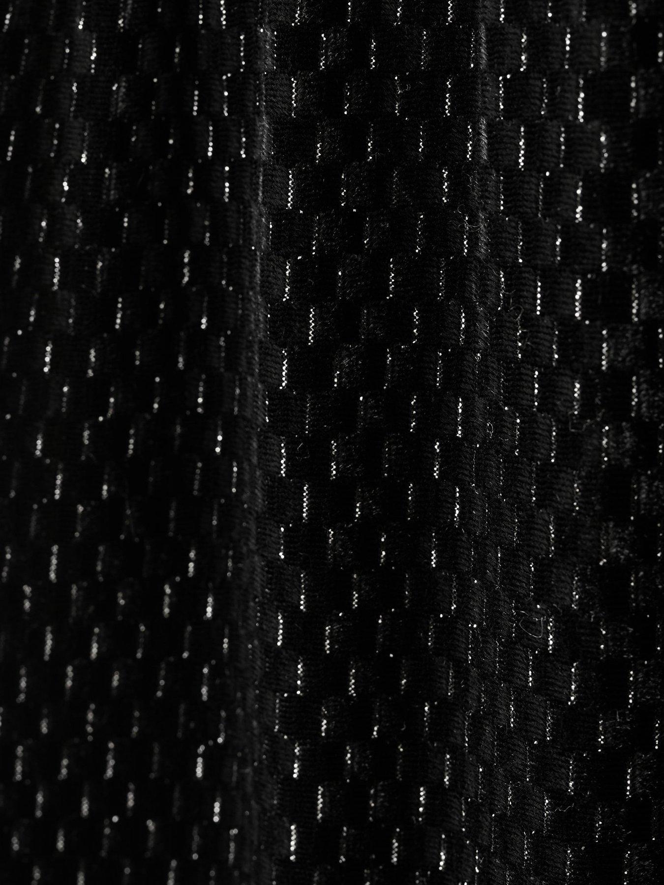  image of mango-girls-metallic-velour-trousers-black