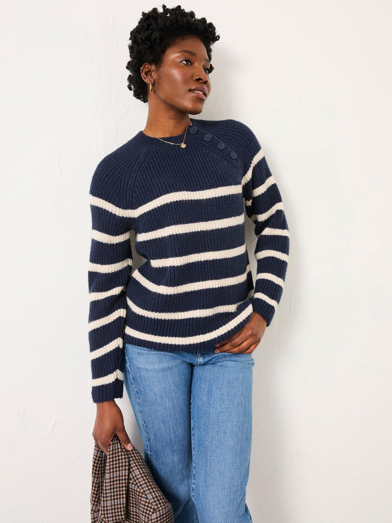 undefined Breton Stripe Jumper - Navy