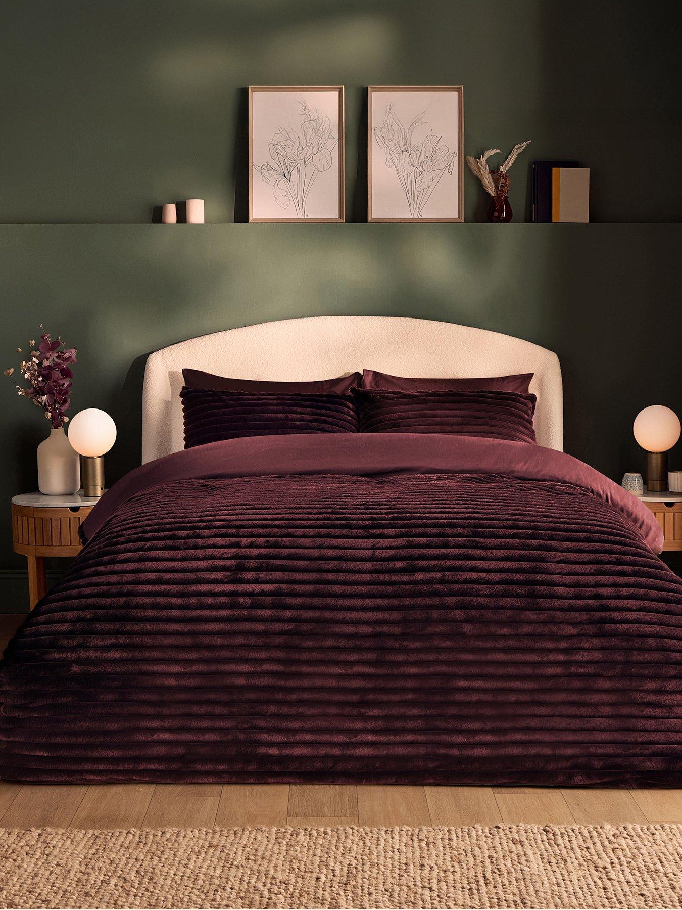 silentnight-ribbed-faux-fur-duvet-cover-set