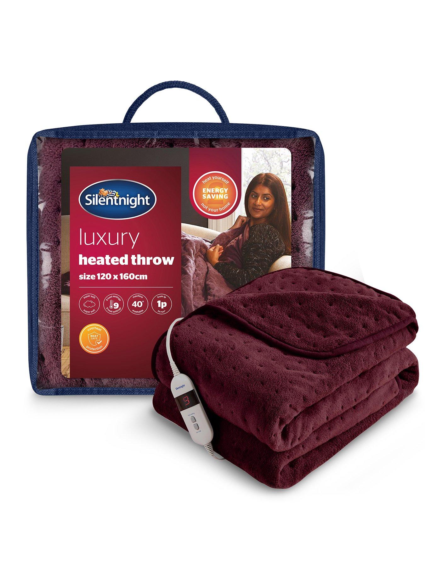 undefined Silentnight Luxury Heated Throw - Berry
