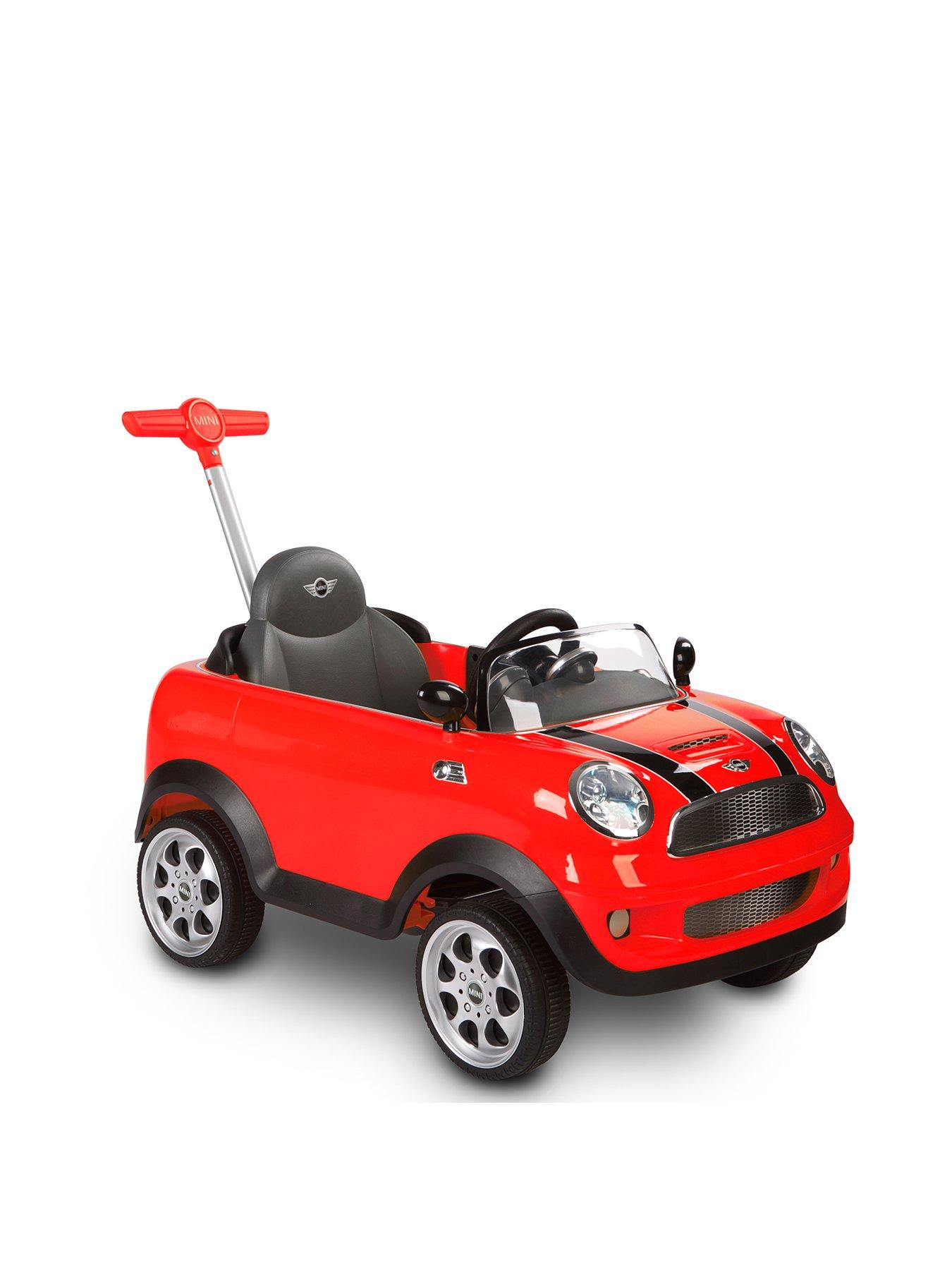 Image 1 of 7 of Mini Cooper Play Push Car Ride-On&nbsp;with Parental Handle - Red