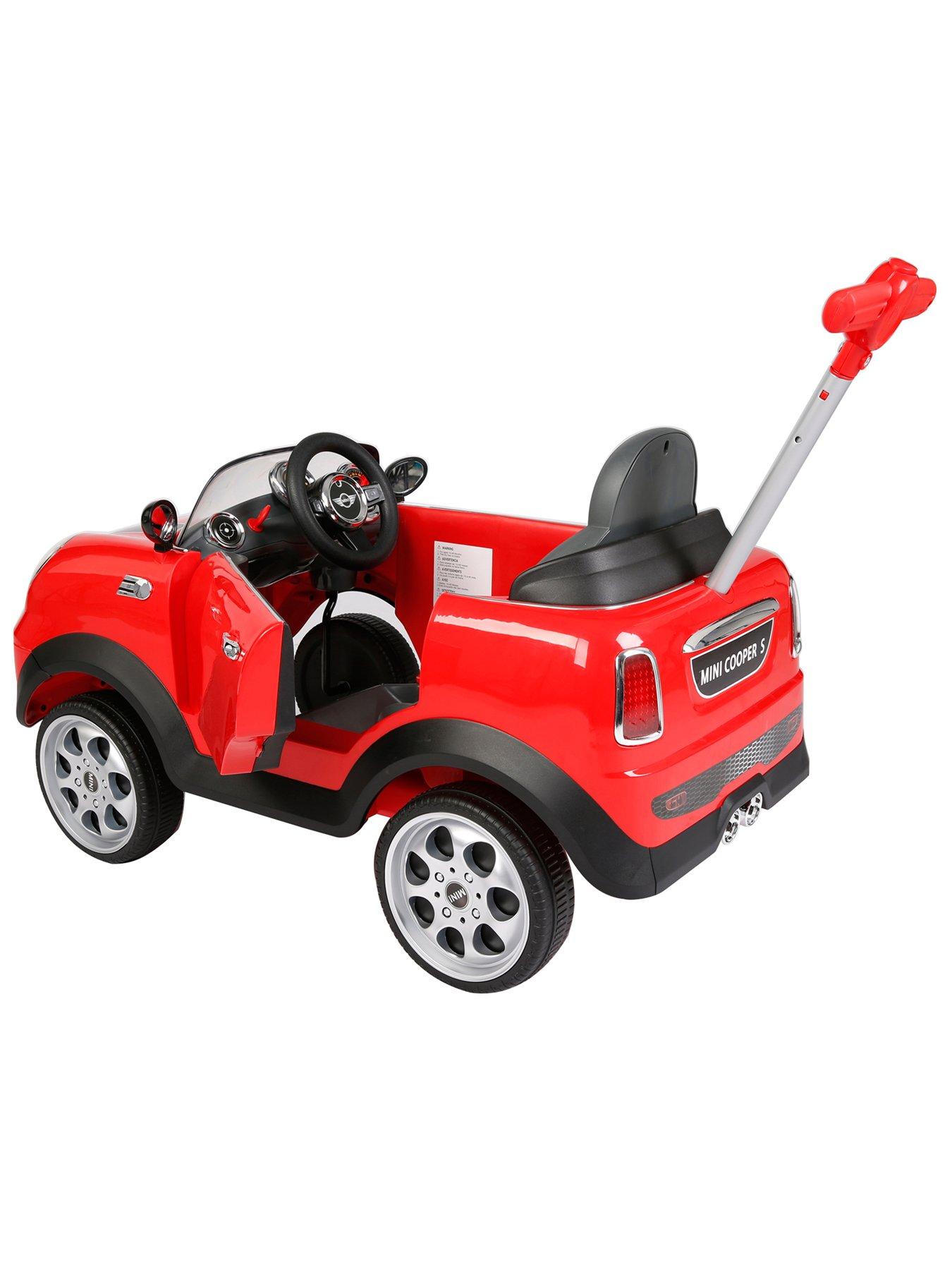 Image 4 of 7 of Mini Cooper Play Push Car Ride-On&nbsp;with Parental Handle - Red