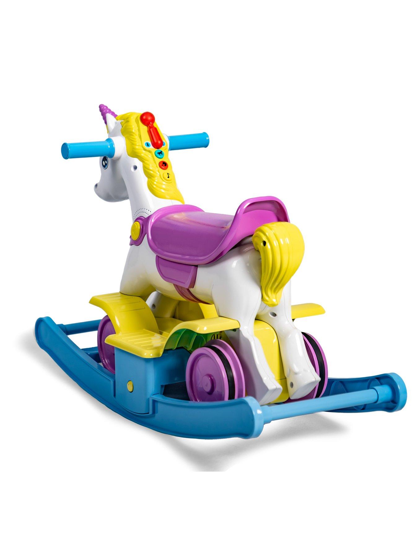Image 3 of 3 of Rainbow Unicorn Train/Rocker 2 in 1