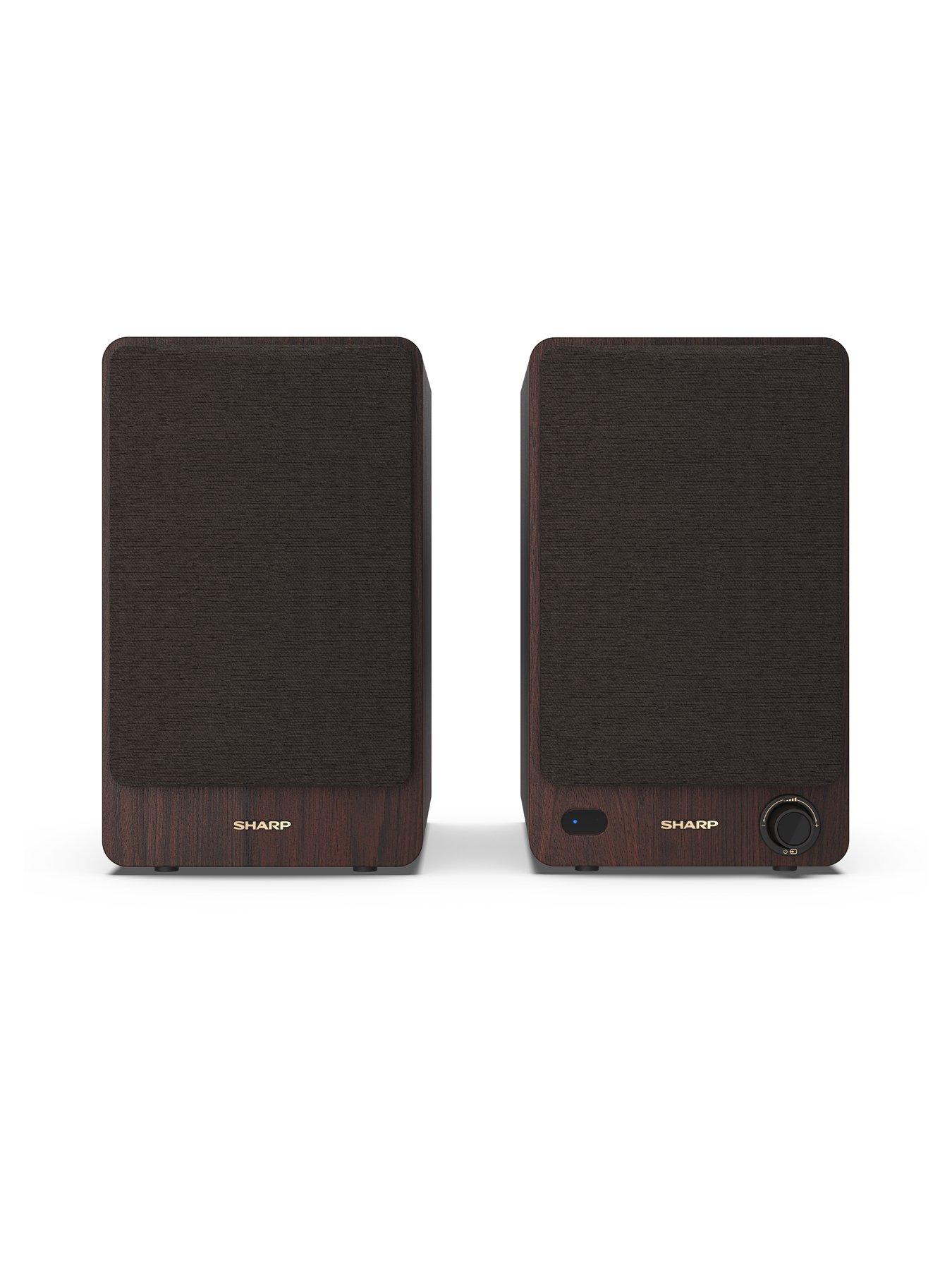 Image 5 of 6 of Sharp CP-SS30 BOOKSHELF SPEAKERS (BROWN)