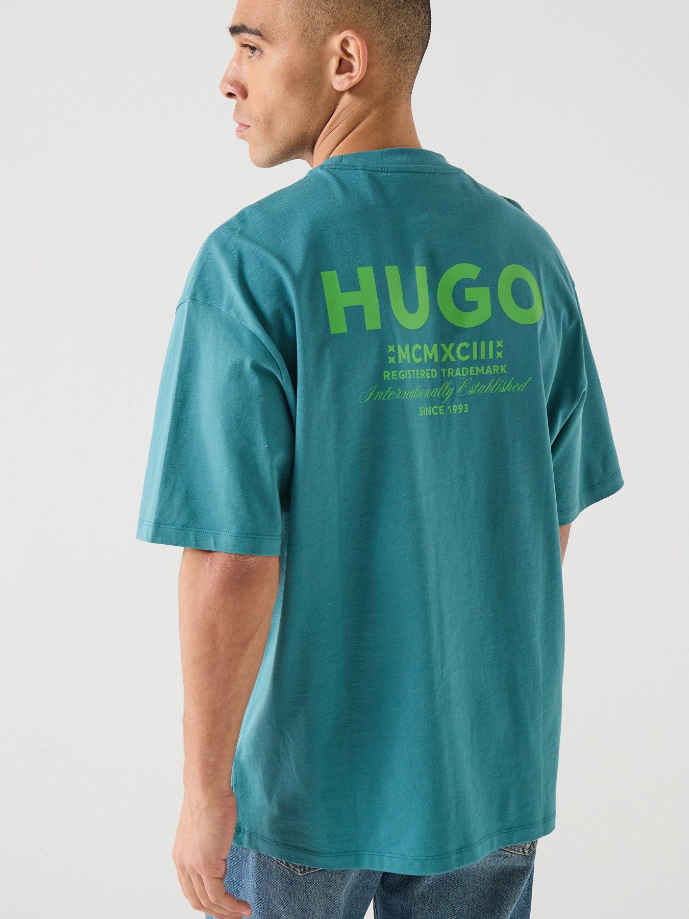 HUGO Nalono Oversized Fit T-Shirt - Blue