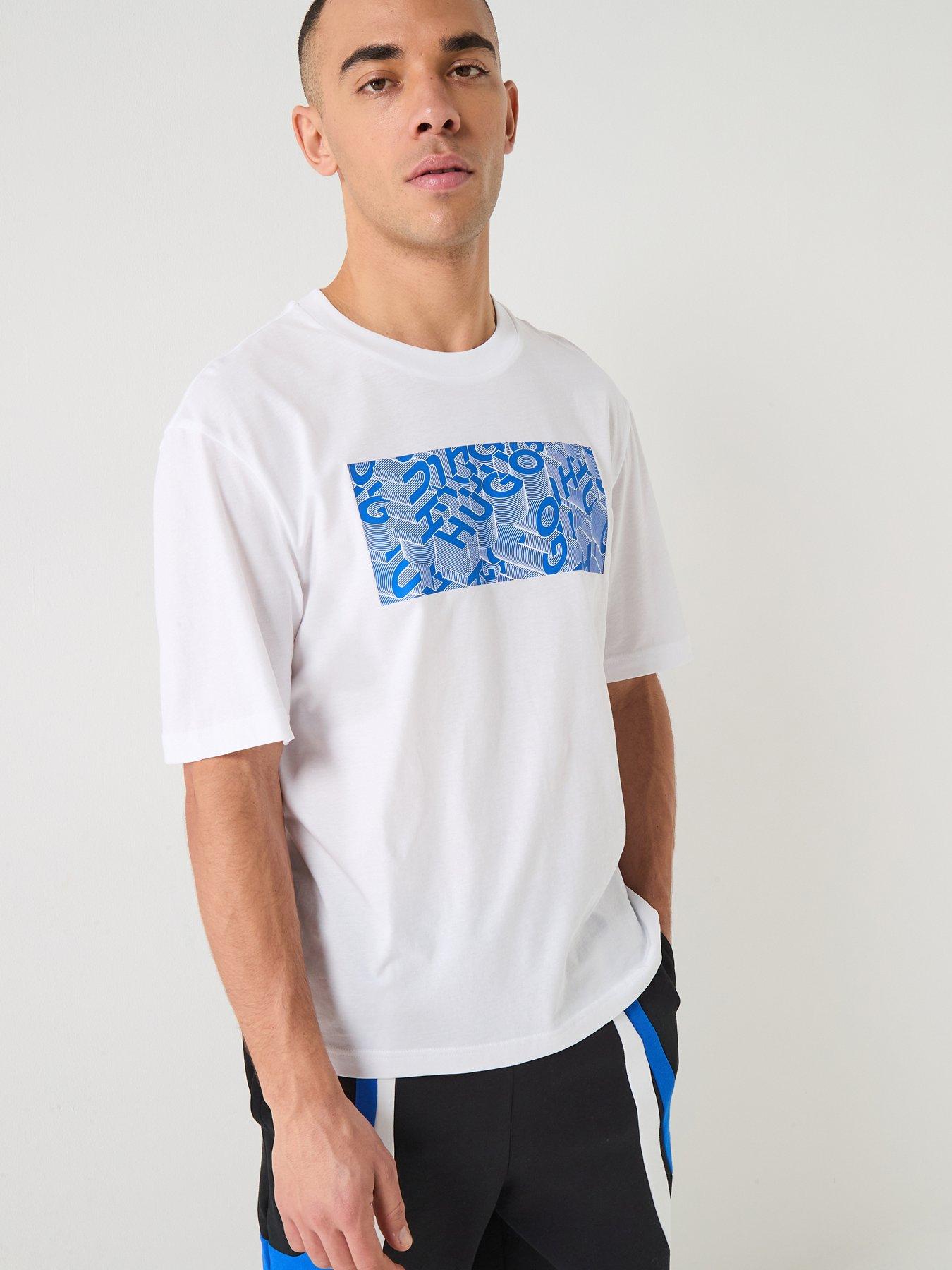 HUGO Blue Nierofix Regular Fit T-Shirt - White