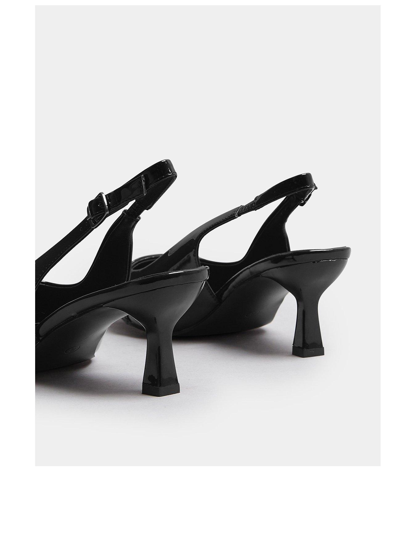 Image 3 of 4 of Yours Extra Wide Fit Slingback Buckle Court Heel - Black