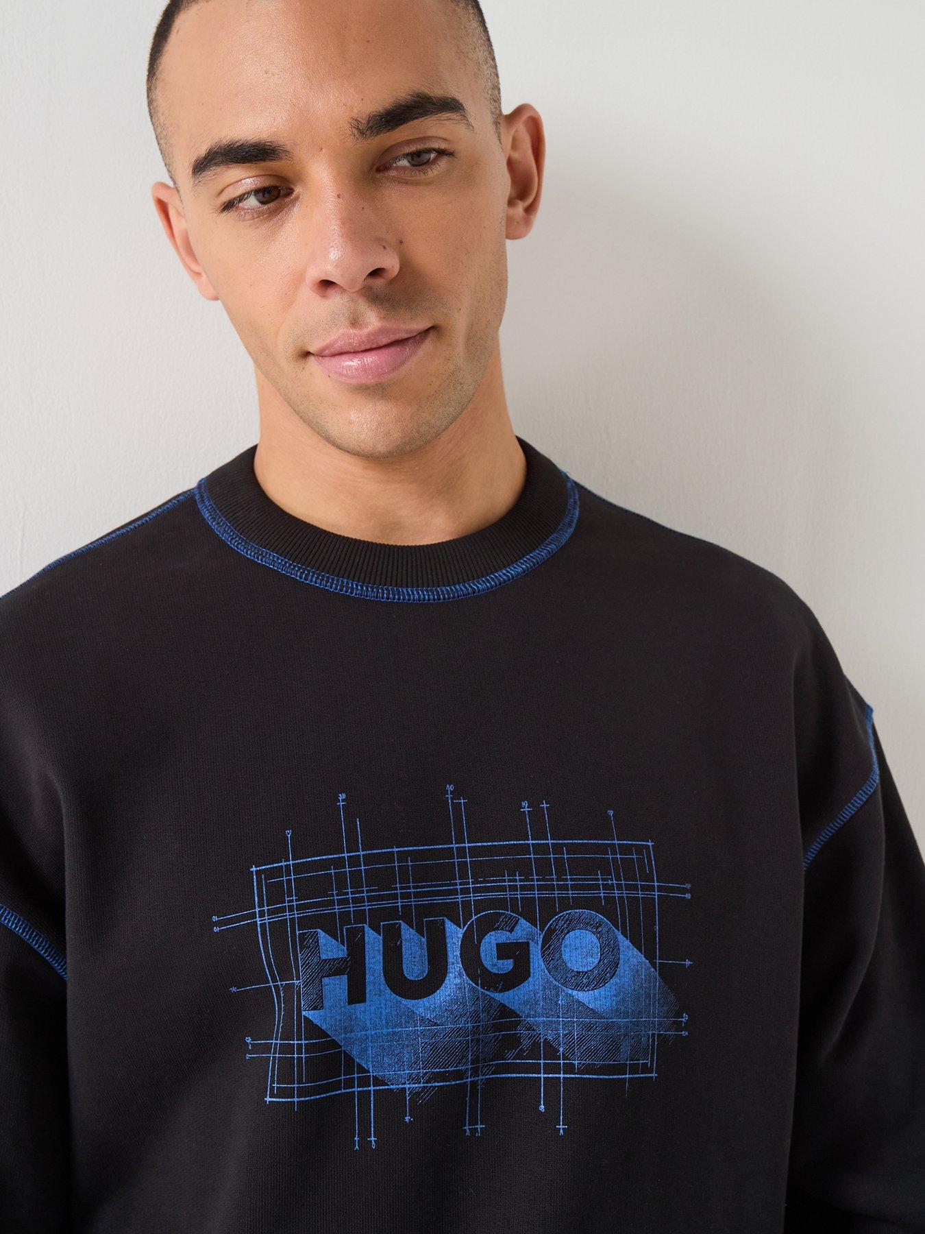  image of hugo-blue-nothalic-sweatshirt-black