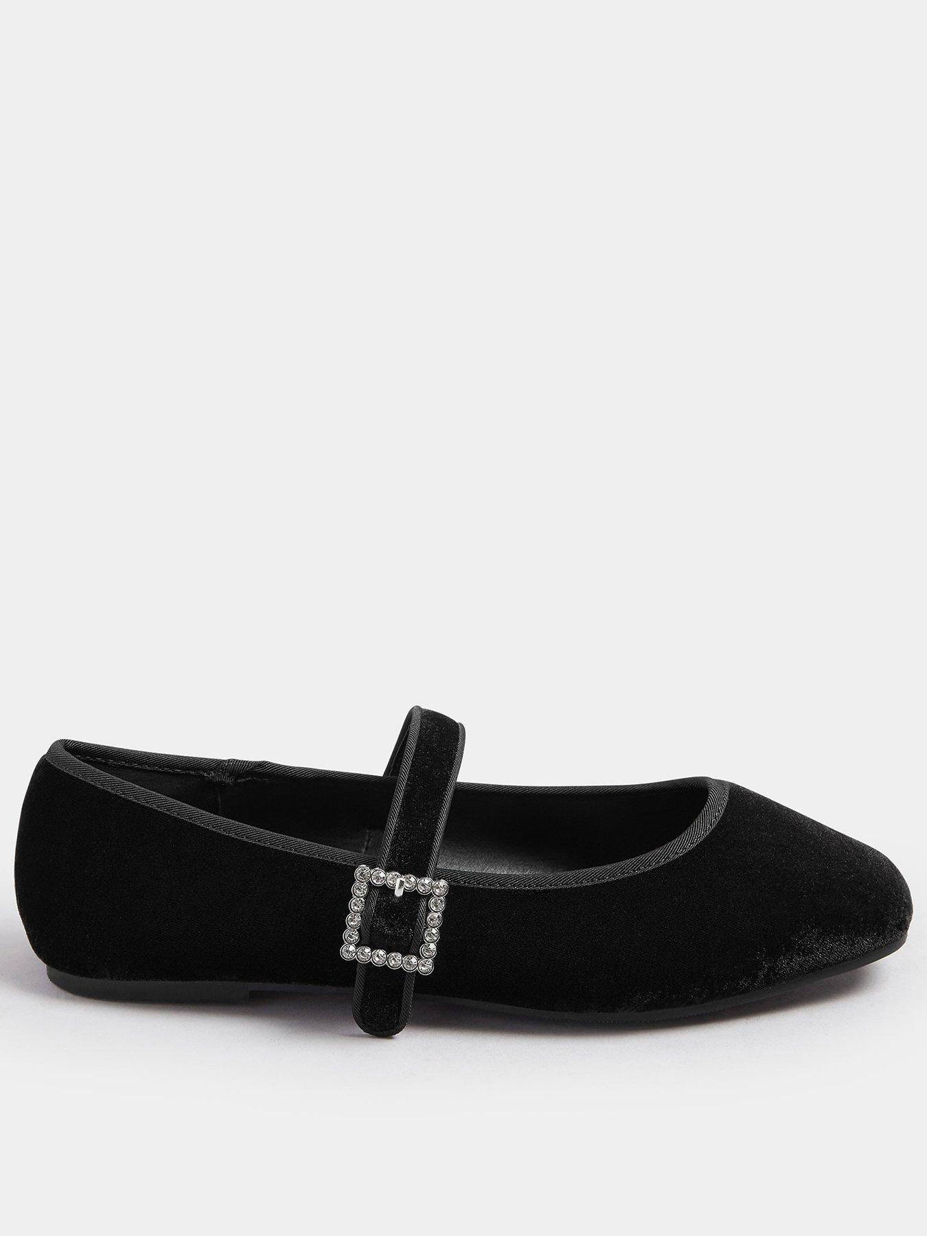 undefined Extra Wide Fit Buckle Mary Jane - Black
