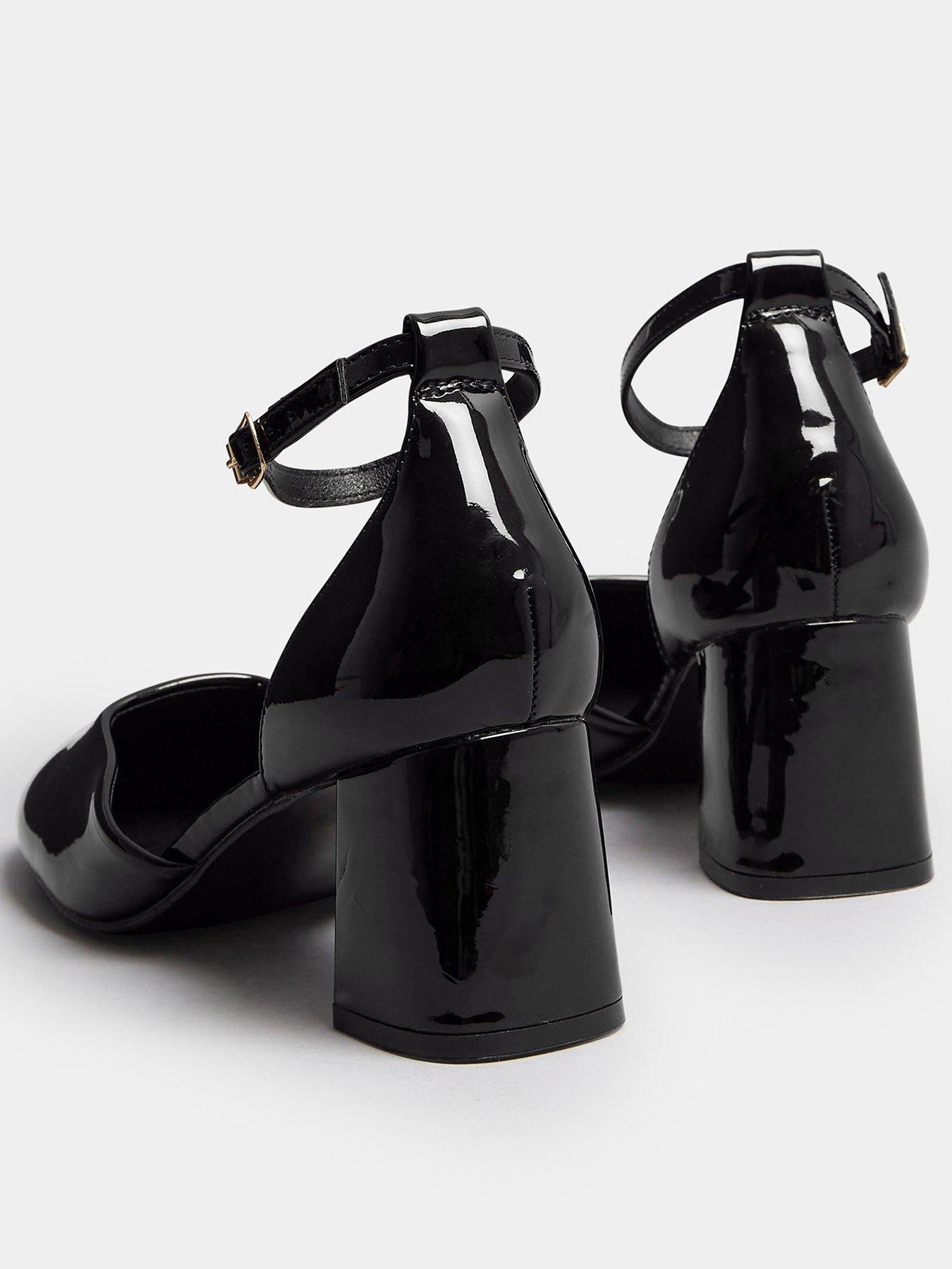 Image 3 of 4 of Yours Extra Wide Fit Two Part Block Heel Mary Jane - Black