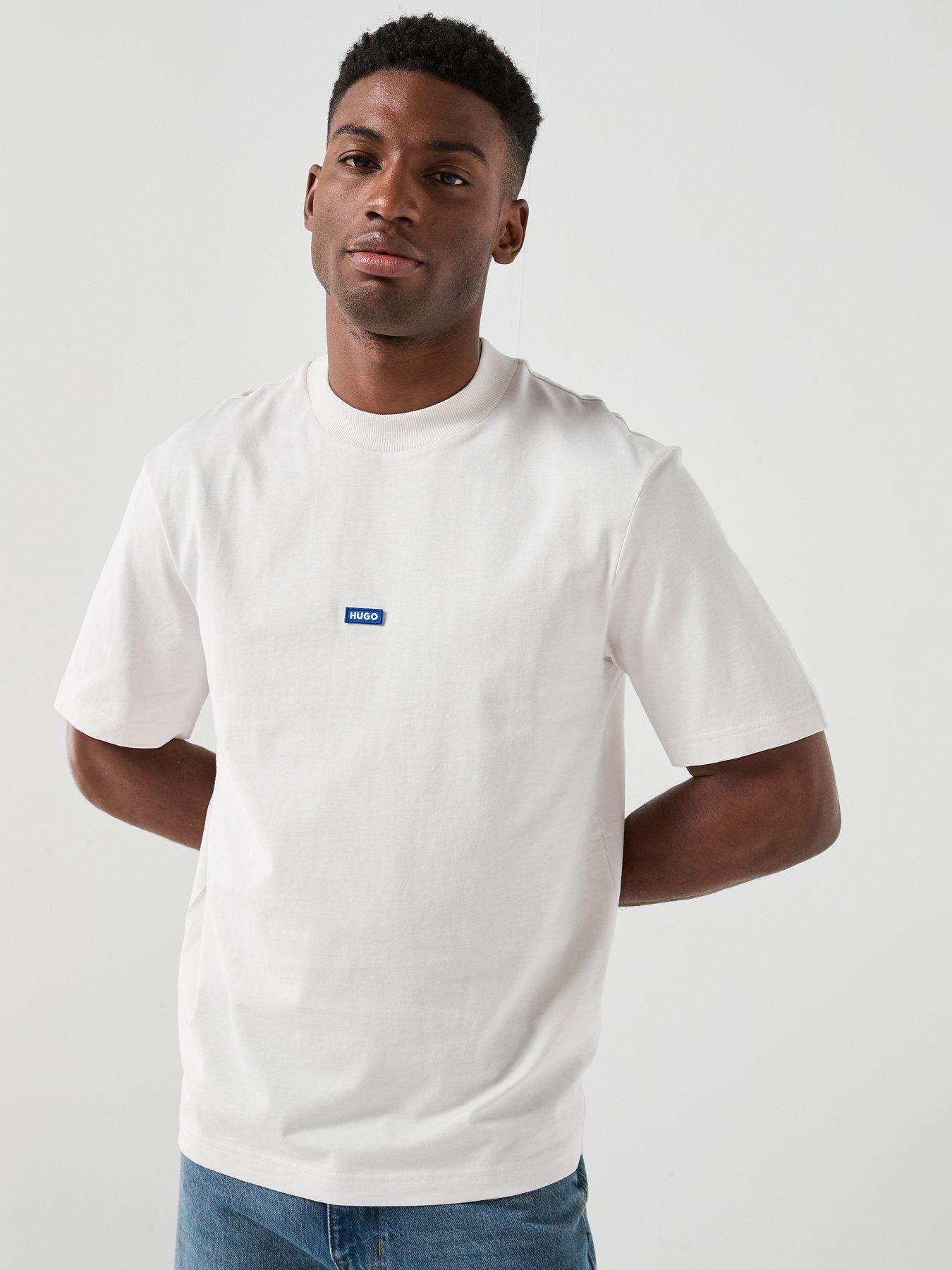 HUGO Blue Nieros Regular Fit T-Shirt - White