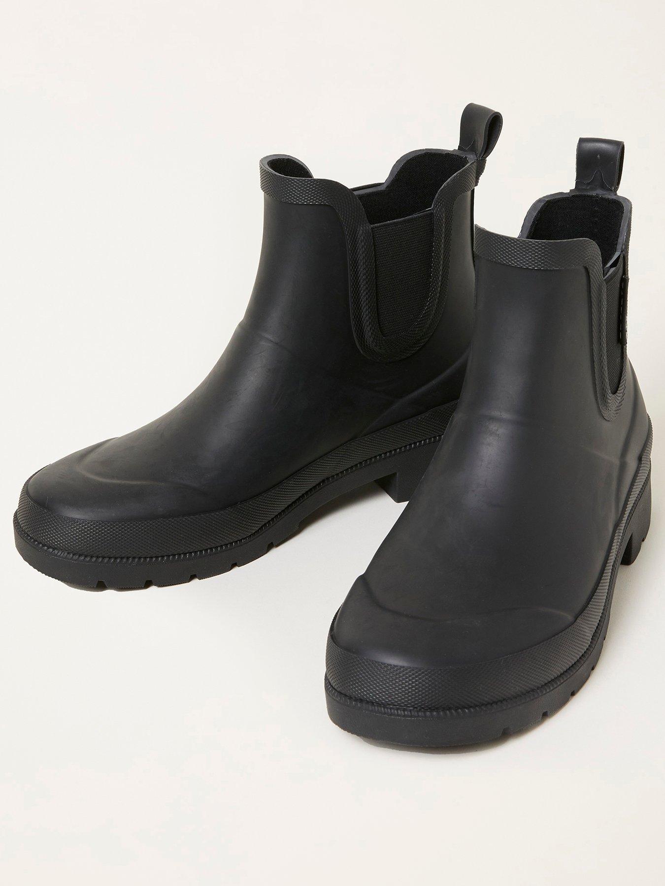  image of fatface-rubber-ankle-wellies-black